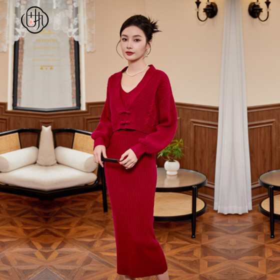 Stubborn autumn new retro knitted jacket + vest slim dress suit 20933TZ08602
Stubborn autumn new retro knitted jacket + vest slim dress suit 20933TZ08602