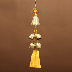 A Large One and Six Small Copper Wind Chimes, Pure Copper Bells, Wind Chime Hanging Ornaments, Home Room Decoration Pendants, to Ward Off the Five Yellow and Two Black A Large One and Six Small Copper Wind Chimes, Pure Copper Bells, Wind Chime Hanging Ornaments, Home Room Decoration Pendants, to Ward Off the Five Yellow and Two Black