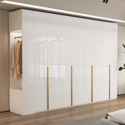 Modern Light Luxury Mirrored Wardrobe with Double Doors for Home Bedroom, Full-Length Cabinet with Glossy Lacquer Finish, Tall Coat Cabinet Modern Light Luxury Mirrored Wardrobe with Double Doors for Home Bedroom, Full-Length Cabinet with Glossy Lacquer Finish, Tall Coat Cabinet