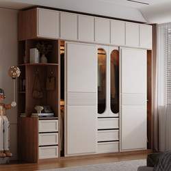 Modern Simple Sliding Door Wardrobe Bedroom Small Apartment Household Cabinet Sliding Sliding Door Solid Wood Large Wardrobe Modern Simple Sliding Door Wardrobe Bedroom Small Apartment Household Cabinet Sliding Sliding Door Solid Wood Large Wardrobe