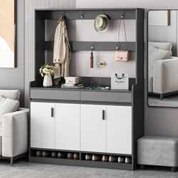 Shoe Cabinet, Home Entrance, Entrance Cabinet, Clothes Hanger, Integrated Storage Cabinet, Indoor New 2024 Popular Shoe Rack Shoe Cabinet, Home Entrance, Entrance Cabinet, Clothes Hanger, Integrated Storage Cabinet, Indoor New 2024 Popular Shoe Rack