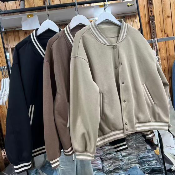 Stand-up collar single-breasted jacket for women in autumn new Korean style loose slim and versatile casual baseball uniform Sun 0.63 
Stand-up collar single-breasted jacket for women in autumn new Korean style loose slim and versatile casual baseball uniform Sun 0.63