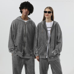 350g80 cotton distressed zipper hooded sweatshirt large size off shoulder retro washed large terry cardigan oversize 350g80 cotton distressed zipper hooded sweatshirt large size off shoulder retro washed large terry cardigan oversize