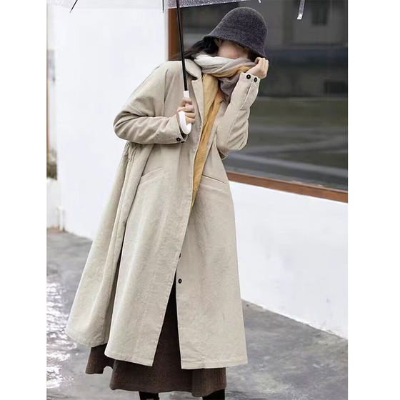 Corduroy thermal windbreaker jacket 2025 autumn and winter new slim mid-length jacket for women ~ Clearance activity
Corduroy thermal windbreaker jacket 2025 autumn and winter new slim mid-length jacket for women ~ Clearance activity