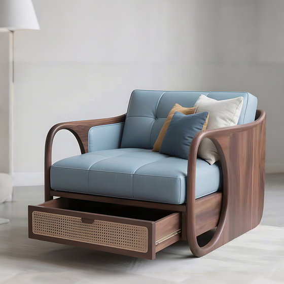 Italian minimalist medieval style solid wood sofa chair black walnut leather living room balcony household single seat leisure chair
Italian minimalist medieval style solid wood sofa chair black walnut leather living room balcony household single seat leisure chair