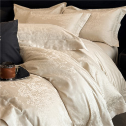 Class a Pure Cotton 120S Long-Staple Cotton Jacquard Four-Piece Set, Light Luxury, High-End Feel, Skin-Friendly, Pure Cotton for Sleeping Naked, 1.8 Bedding Set Class a Pure Cotton 120S Long-Staple Cotton Jacquard Four-Piece Set, Light Luxury, High-End Feel, Skin-Friendly, Pure Cotton for Sleeping Naked, 1.8 Bedding Set