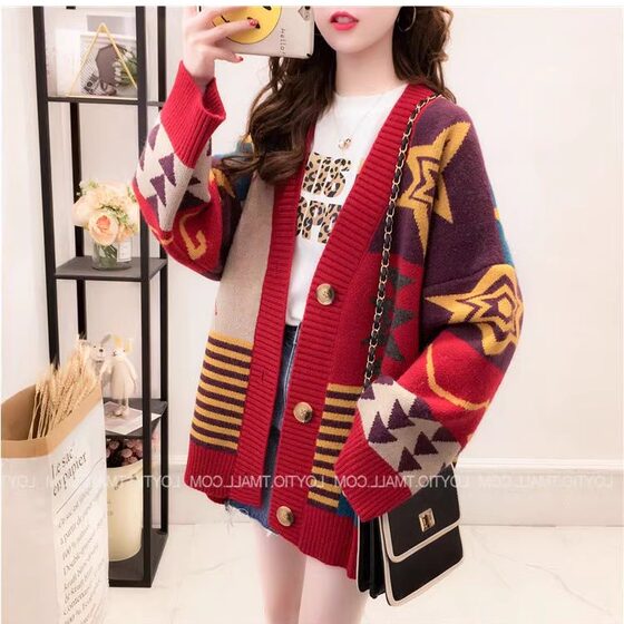 Japanese sweet and gentle style long-sleeved versatile sweater jacket autumn lazy style loose color-blocking cardigan knitted top
Japanese sweet and gentle style long-sleeved versatile sweater jacket autumn lazy style loose color-blocking cardigan knitted top