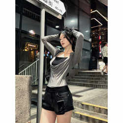 Fanptntox jeans are very busy hot girls ripped denim shorts women's new autumn loose slimming versatile hot pants Fanptntox jeans are very busy hot girls ripped denim shorts women's new autumn loose slimming versatile hot pants