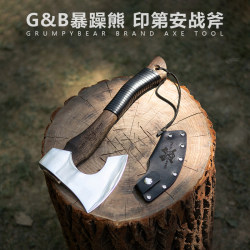 G & B Irritable Bear Indian War Axe Camping Hand Axe Field Carry-on Outdoor Tactical Camping Plane Chop Bone G & B Irritable Bear Indian War Axe Camping Hand Axe Field Carry-on Outdoor Tactical Camping Plane Chop Bone