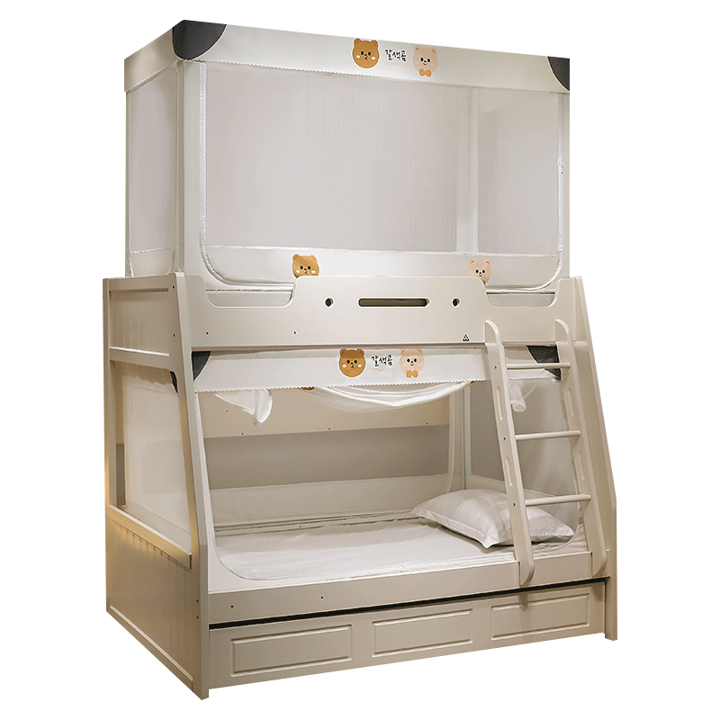 Mother and Child Bed Mosquito Net 1.2m Top and Bottom Lay 1.5 Trapezoidal Household Light Shield High and Low Bed 1.3m Children's Double Layer Bed Students Mother and Child Bed Mosquito Net 1.2m Top and Bottom Lay 1.5 Trapezoidal Household Light Shield High and Low Bed 1.3m Children's Double Layer Bed Students