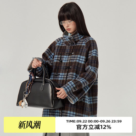Omont Egg Tart Home Alpaca Blend Double-sided Tweed Jacket Spring and Autumn Stand Collar Medium-length Checkered Coat
Omont Egg Tart Home Alpaca Blend Double-sided Tweed Jacket Spring and Autumn Stand Collar Medium-length Checkered Coat