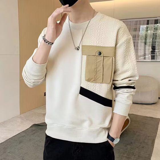 Sweatshirts for men in spring and autumn 2025 new fashion brand round neck splicing inner bottoming shirt clothes long sleeve T-shirt men's clothing
Sweatshirts for men in spring and autumn 2025 new fashion brand round neck splicing inner bottoming shirt clothes long sleeve T-shirt men's clothing