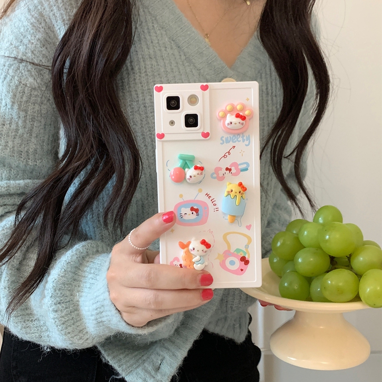 Cute HelloKitty 3DSoft Girls 15, 14, 13, 12, 11 iPhone Case