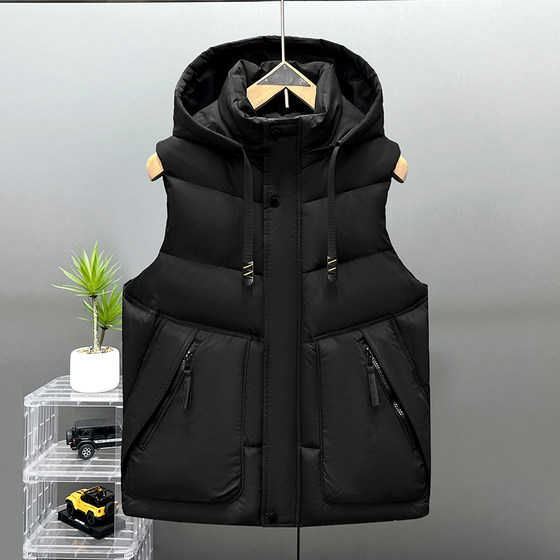 2025 new down cotton vest men's autumn and winter casual vest vest vest in winter warm winter horse clip large size thickened trend 2025 new down cotton vest men's autumn and winter casual vest vest vest in winter warm winter horse clip large size thickened trend