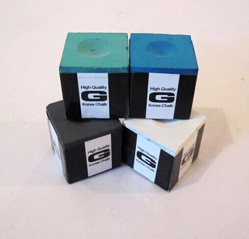 Мел для кия 韩国g牌巧克粉中式黑8 英式小头杆斯诺克浅绿色干性巧粉 Jassinry