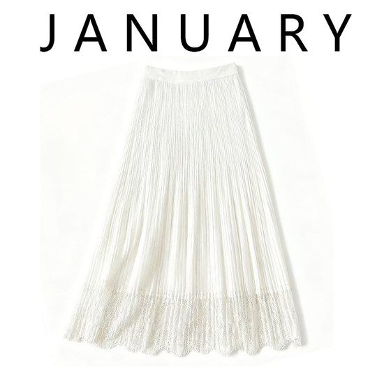 JANUARY25 autumn new French lace pleated skirt for women with high waist slim mid-length A-line skirt trendy
JANUARY25 autumn new French lace pleated skirt for women with high waist slim mid-length A-line skirt trendy