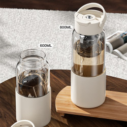 Portable Magnetic Tea Infuser Cup, Tea-Water Separation, Large Capacity Water Cup, High Temperature Resistant High Borosilicate Glass Cup, High Aesthetic Appeal for Women Portable Magnetic Tea Infuser Cup, Tea-Water Separation, Large Capacity Water Cup, High Temperature Resistant High Borosilicate Glass Cup, High Aesthetic Appeal for Women
