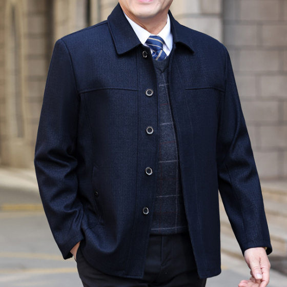 New style of middle-aged and elderly jackets for men's spring and autumn loose button tops for daddy lapel casual men's clothing
New style of middle-aged and elderly jackets for men's spring and autumn loose button tops for daddy lapel casual men's clothing