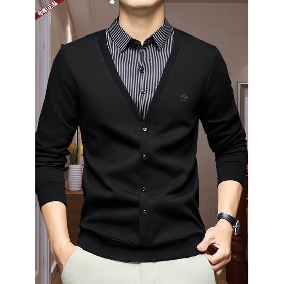 Pier Cardin's new autumn fake two-piece long-sleeved T-shirt for men's casual mercerized cotton shirt collar base top trendy
Pier Cardin's new autumn fake two-piece long-sleeved T-shirt for men's casual mercerized cotton shirt collar base top trendy