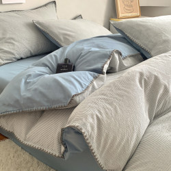 Class a Simple Pure Cotton Duvet Cover Single Piece 150X200X230 Cotton Quilt Cover Student Dormitory Bed Single Three or Four Piece Set Class a Simple Pure Cotton Duvet Cover Single Piece 150X200X230 Cotton Quilt Cover Student Dormitory Bed Single Three or Four Piece Set