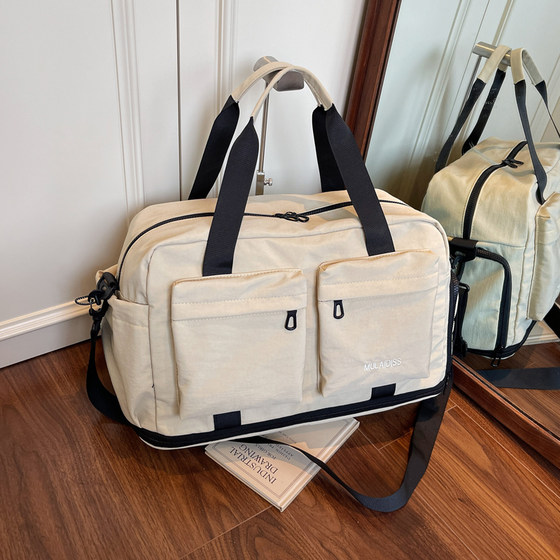 Large-capacity handbag women's 2025 summer new outdoor travel Boston bag travel lightweight tote bag Large-capacity handbag women's 2025 summer new outdoor travel Boston bag travel lightweight tote bag