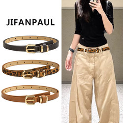 Small Belt for Women, Fine Decorative Retro Leopard Print Y2K American Style Versatile Fashion Belt for Cargo Pants and Jeans Small Belt for Women, Fine Decorative Retro Leopard Print Y2K American Style Versatile Fashion Belt for Cargo Pants and Jeans