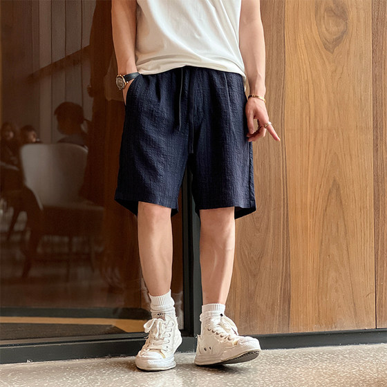 Japanese retro high-end men's casual 5-point pants 2025 summer breathable beach pants solid color loose straight shorts
Japanese retro high-end men's casual 5-point pants 2025 summer breathable beach pants solid color loose straight shorts