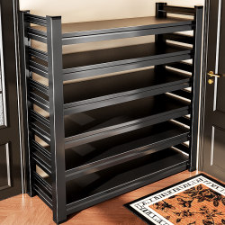 Steel Shoe Rack Multi-Layer Household Entryway Storage Rack Large Capacity Simple Multi-Functional Floor-Standing Shoe Cabinet Storage Rack Steel Shoe Rack Multi-Layer Household Entryway Storage Rack Large Capacity Simple Multi-Functional Floor-Standing Shoe Cabinet Storage Rack