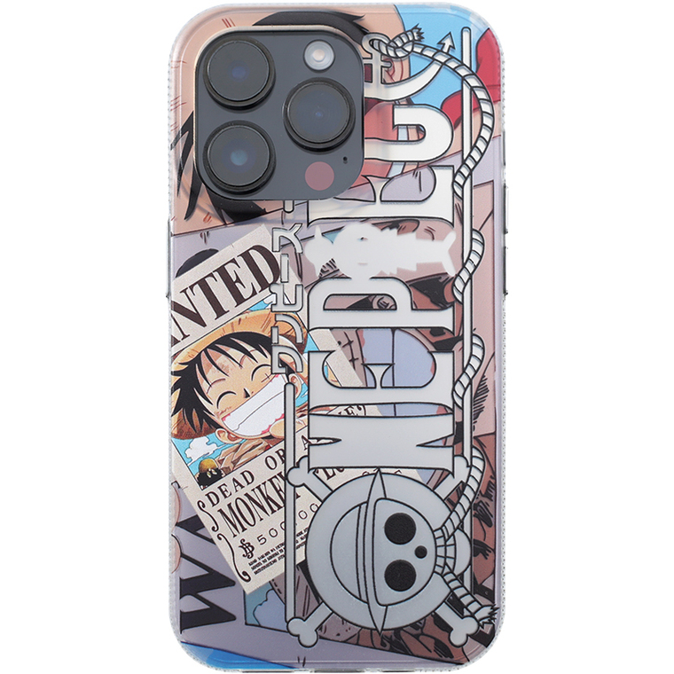 One Piece Luffy Wanted Poster Black White Red iPhone Case