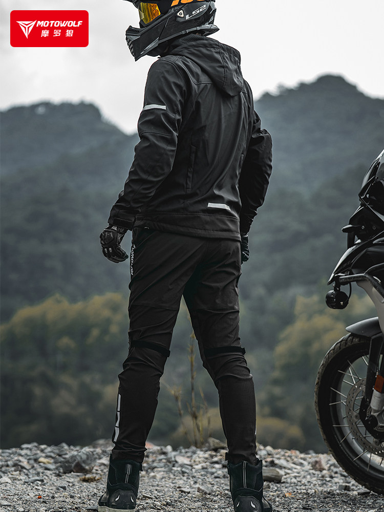 Motowolf Motorcycle Pants Men's Summer Breathable Mesh Anti-Fall Gear
