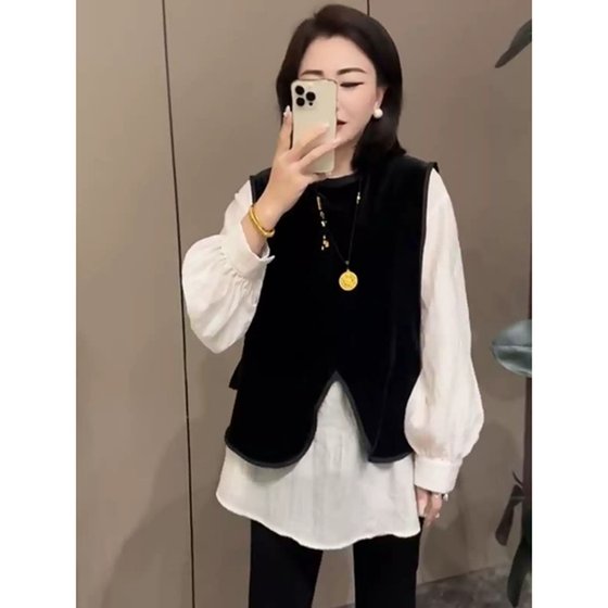 Fat MM autumn sleeveless vest spliced vest 300*0.5kg extra large size fashionable loose casual layered versatile vest
Fat MM autumn sleeveless vest spliced vest 300*0.5kg extra large size fashionable loose casual layered versatile vest