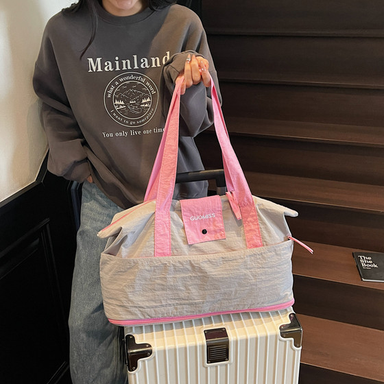Large capacity sports gym bag for women who can expand the capacity for pregnant women to give birth bag handbag for trolley travel bag storage bag Large capacity sports gym bag for women who can expand the capacity for pregnant women to give birth bag handbag for trolley travel bag storage bag