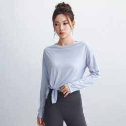 Beautiful Yoga Clothes for Women, Loose Slimming Blouse, Sports Top, Quick-Drying, Breathable, Fitness Long-Sleeved, Professional Training Elastic Beautiful Yoga Clothes for Women, Loose Slimming Blouse, Sports Top, Quick-Drying, Breathable, Fitness Long-Sleeved, Professional Training Elastic