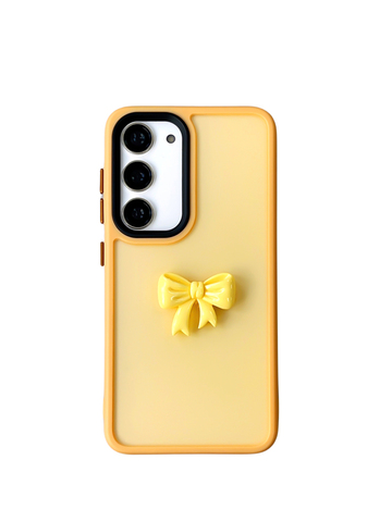 Cute Yellow Ribbon For Girls S24, S24 Plus, S24 Ultra, S23, S23 Plus, S23 Ultra, S22, S22 Plus, S22 Ultra Samsung Phone Case