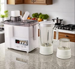 Three-In-One Multifunctional Juicer, Blender and Grinder All-In-One Machine Other See Description Three-In-One Multifunctional Juicer, Blender and Grinder All-In-One Machine Other See Description