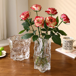 French-Style Glass Vase Ornaments, High-End and Light Luxury, Transparent Water-Cultured Lilies for Living Room, Creative Desktop Decoration Flower Vase French-Style Glass Vase Ornaments, High-End and Light Luxury, Transparent Water-Cultured Lilies for Living Room, Creative Desktop Decoration Flower Vase