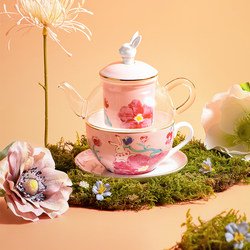 Blanbunny Single-Person Watercolor Teapot Bone China Cup and Saucer Tea Set Afternoon Tea Teapot Gift Set Blanbunny Single-Person Watercolor Teapot Bone China Cup and Saucer Tea Set Afternoon Tea Teapot Gift Set