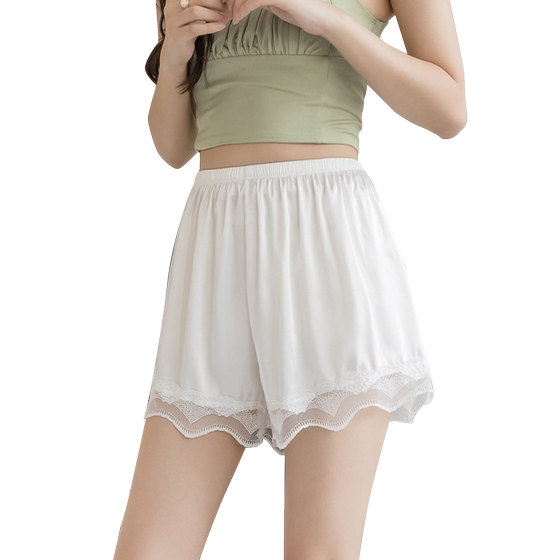Safe pants female summer ice silk thin JK anti -free light can wear large size white loose fairy bottom shorts Safe pants female summer ice silk thin JK anti -free light can wear large size white loose fairy bottom shorts