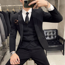 Winter Stylish Suit for Men, High-End Slim Fit Groom Wedding Attire, Casual Small-Sized Suit Jacket Winter Stylish Suit for Men, High-End Slim Fit Groom Wedding Attire, Casual Small-Sized Suit Jacket