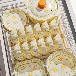 Underglaze Color Healing Cream Style 2025 Bowl and Plate Set, High-Value Ceramic Tableware Set for Home Use, Bowl and Plate Housewarming Gift Underglaze Color Healing Cream Style 2025 Bowl and Plate Set, High-Value Ceramic Tableware Set for Home Use, Bowl and Plate Housewarming Gift