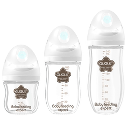Gugu glass milk bottle for infants and newborns to prevent bloating Gugu glass milk bottle for infants and newborns to prevent bloating