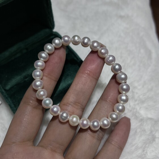 Natural freshwater coreless pearls exquisite versatile bracelet
Natural freshwater coreless pearls exquisite versatile bracelet