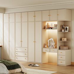 Baisiyi New arrival Cream Style Wardrobe Bedroom For Home Modern Minimalist Small Apartment Storage Cabinet Wardrobe Baisiyi New arrival Cream Style Wardrobe Bedroom For Home Modern Minimalist Small Apartment Storage Cabinet Wardrobe