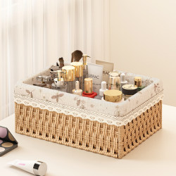 Desktop Storage Box Woven Storage Basket Remote Control Box Good Stuff Snacks Cosmetics Storage Box Miscellaneous Organizing Box Desktop Storage Box Woven Storage Basket Remote Control Box Good Stuff Snacks Cosmetics Storage Box Miscellaneous Organizing Box