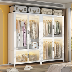 Metal Wardrobe, Multifunctional, Sturdy, Durable, Dust-Proof, Popular for Home Use in the Bedroom, Easy to Assemble Storage Cabinet Metal Wardrobe, Multifunctional, Sturdy, Durable, Dust-Proof, Popular for Home Use in the Bedroom, Easy to Assemble Storage Cabinet