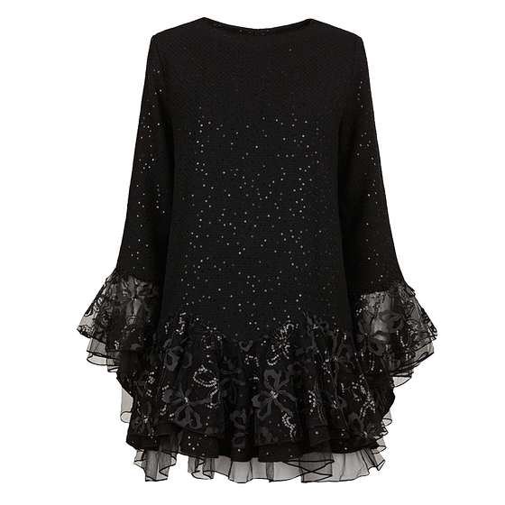 sdeer San Dior women's round neck mesh irregular A-line woolen jacket S234Z2255
sdeer San Dior women's round neck mesh irregular A-line woolen jacket S234Z2255