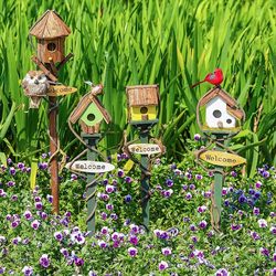Bird's Nest, Birdhouse, Flower Arrangement, Outdoor Courtyard Ground Stake, Balcony Landscape, Garden Landscaping Decoration, Interesting Decorative Ornaments Bird's Nest, Birdhouse, Flower Arrangement, Outdoor Courtyard Ground Stake, Balcony Landscape, Garden Landscaping Decoration, Interesting Decorative Ornaments