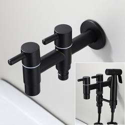 Black extended washing machine faucet special for 4 points and 6 points stainless steel household faucet mop pool mouth Black extended washing machine faucet special for 4 points and 6 points stainless steel household faucet mop pool mouth