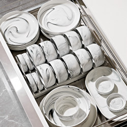 Light Luxury and High-End Bowl and Plate Set for Home Use, 2025 New Marble Housewarming Ceramic Tableware Bowl and Chopsticks Set Light Luxury and High-End Bowl and Plate Set for Home Use, 2025 New Marble Housewarming Ceramic Tableware Bowl and Chopsticks Set