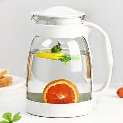 Large Capacity Glass Cold Water Pitcher, High Temperature Resistant, Suitable for Boiling Water, Tea Brewing, Household Water Storage, High Borosilicate Cold Water Jug Large Capacity Glass Cold Water Pitcher, High Temperature Resistant, Suitable for Boiling Water, Tea Brewing, Household Water Storage, High Borosilicate Cold Water Jug